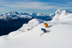 Carving fresh lines in Whistler's alpine